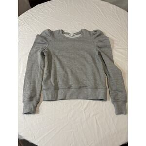 Rebecca Minkoff Gray Janine Puff Sleeve Sweatshirt Size Extra Small